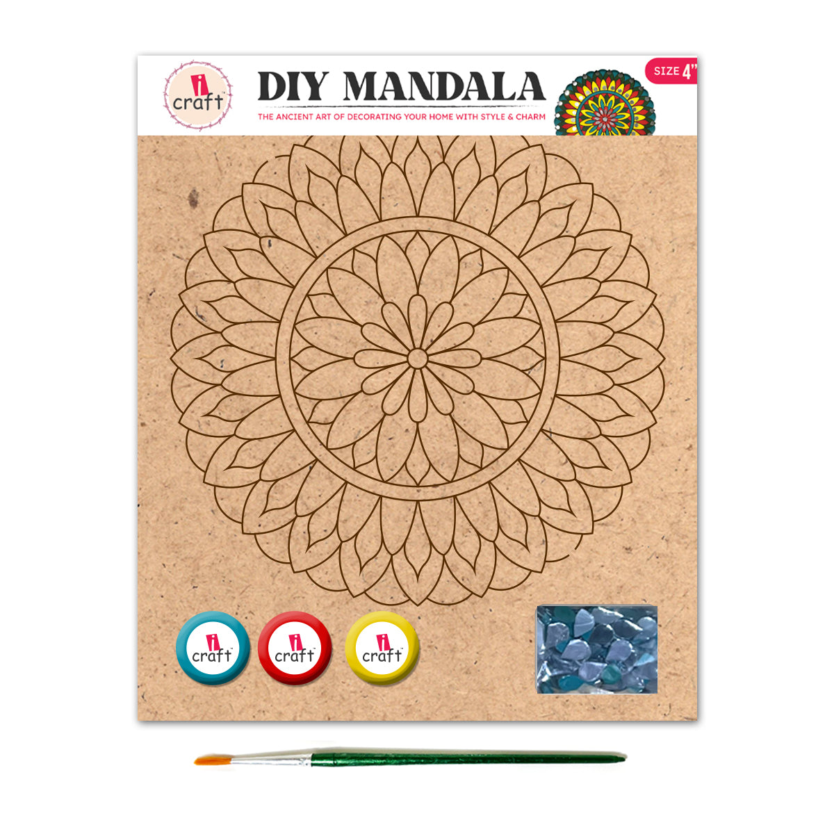 iCraft DIY Mandala Art Kit 4" - SMA 05 Creative Art Set iCraft